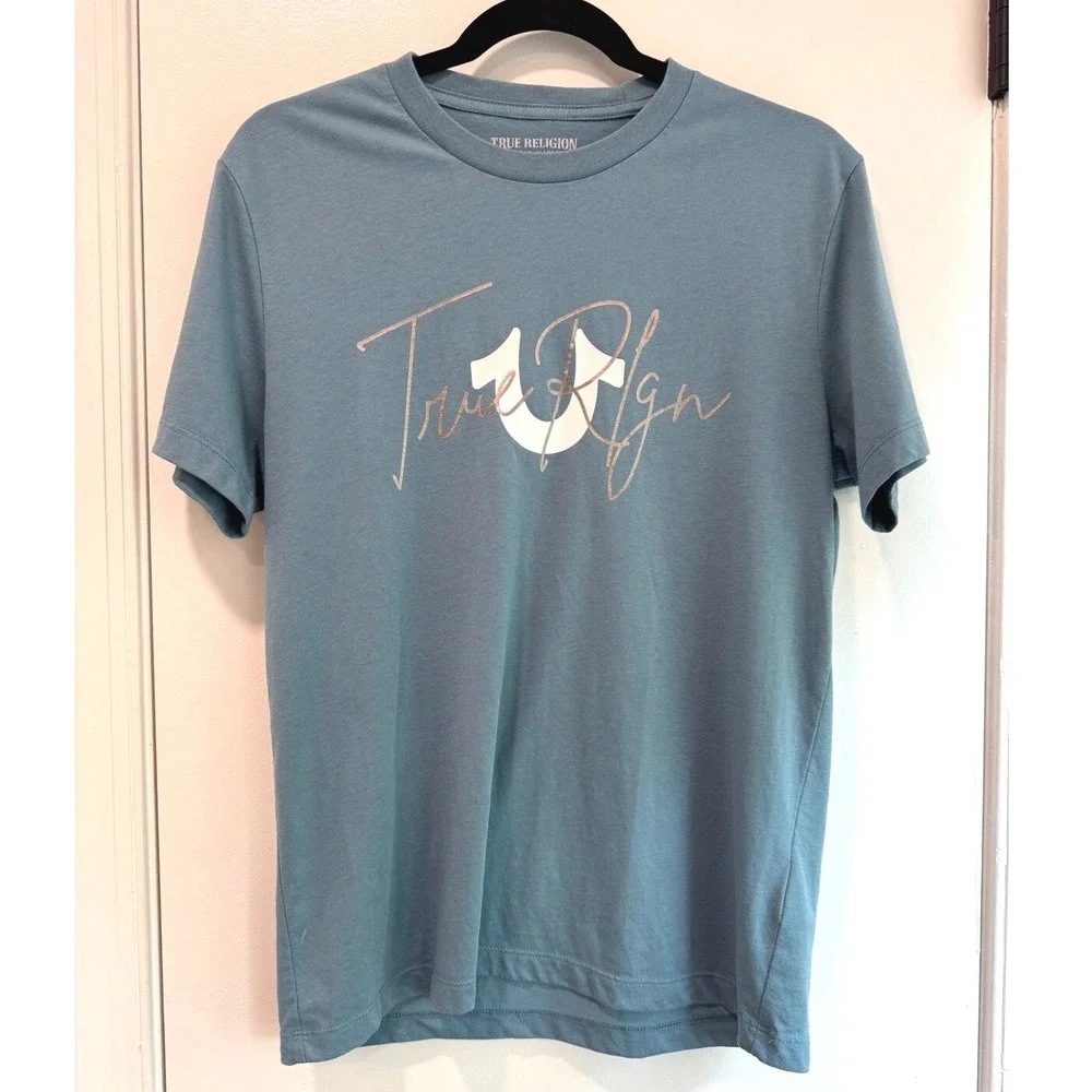True‎ Religion Men's size Small t-shirt, blue